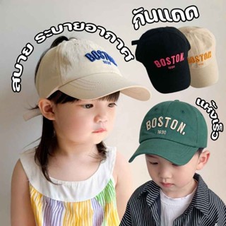 หมวกเบสบอลเด็ก แห้งไว ผ้าโพลีเอสเตอร์  ระบายอากาศดี ดีไซน์ด้…