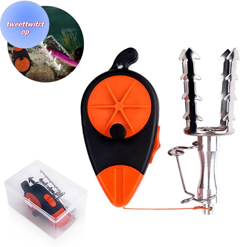 DOUSUN สแตนเลส Lure Retriever ดึงลูกเบ็ดที่ติด สาย PE ความยาว 60 มتر พลังดึง 132 ปอนด์