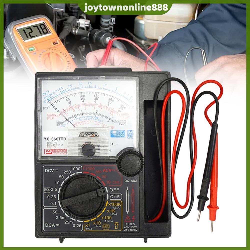 เครื่องทดสอบมัลติมิเตอร์แบบอะนาล็อกพร้อมปากกาทดสอบ Buzzer เครื่องทดสอบกระแสไฟฟ้าแรงดันไฟฟ้า DC 1000V