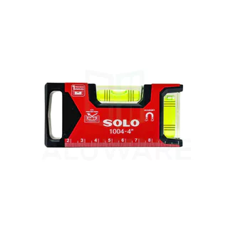 ระดับน้ำ 4 นิ้ว SOLO แท้! รุ่น No.1004 ระดับน้ำ วัดระดับน้ำ ระดับน้ำแม่เหล็ก Box Beam เกจวัดน้ำ โซโล ALUWARE AW420