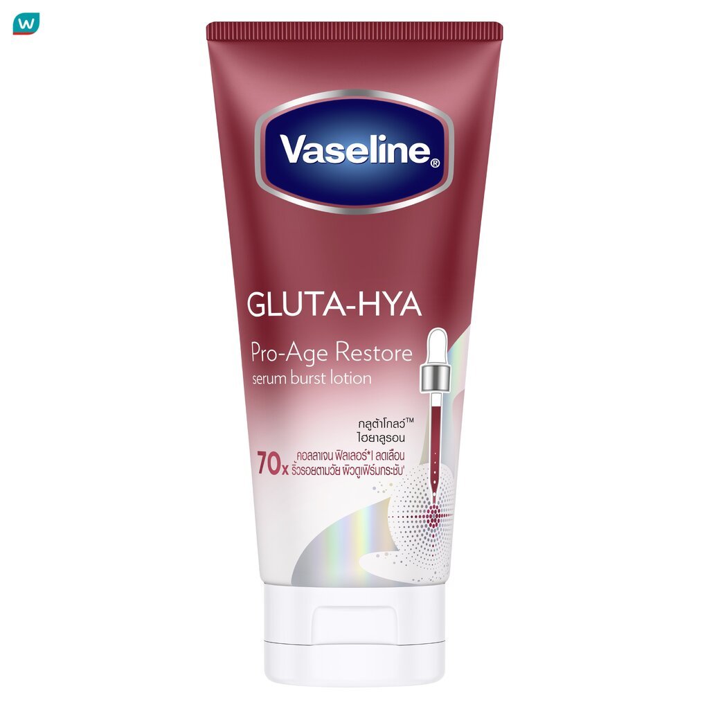 Vaseline วาสลีน กลูต้า-ไฮยา เซรั่ม เบิสท์ โลชั่น โปร-เอจ รีสโตร์ 170 มล.