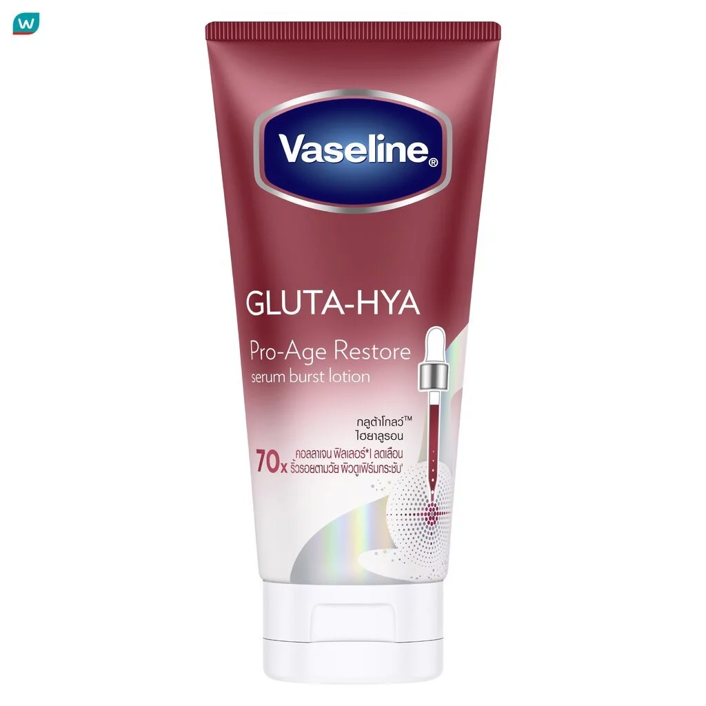 Vaseline วาสลีน กลูต้า-ไฮยา เซรั่ม เบิสท์ โลชั่น โปร-เอจ รีสโตร์ 170 มล.