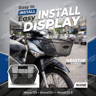 ตะกร้าหน้า เวฟ125 R/S/I บังลม/WAVE100S/WAVE110-Iเก่า ขนาดใหญ่'จุของได้เยอะ