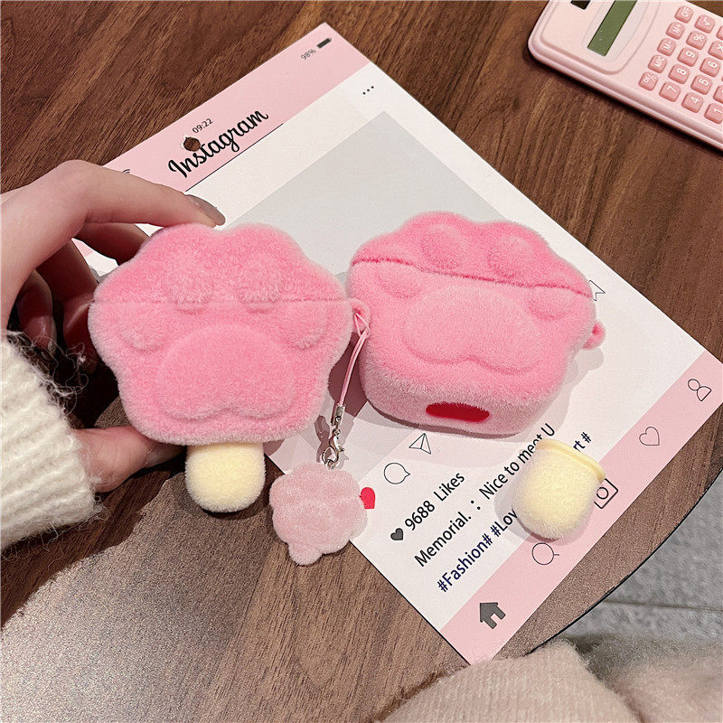 แฟชั่นCase สําหรับ Huawei FreeBuds 7i/6i/5i//SE 2/SE 3/SE 4 ANC/Pro3/Pro4/ฟรีคลิป/ฟรี 2 Plush Paw หู