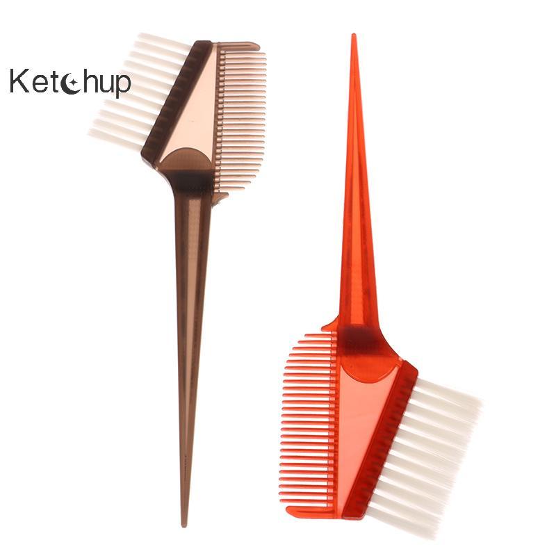 [Ktchup-t] 1 ชิ้นแปรงทําสีผมสองด้านย้อมผม Applicator Professional Hairdressingb DIY Salon ตัดผมแปรงอุปกรณ์เสริม Nice