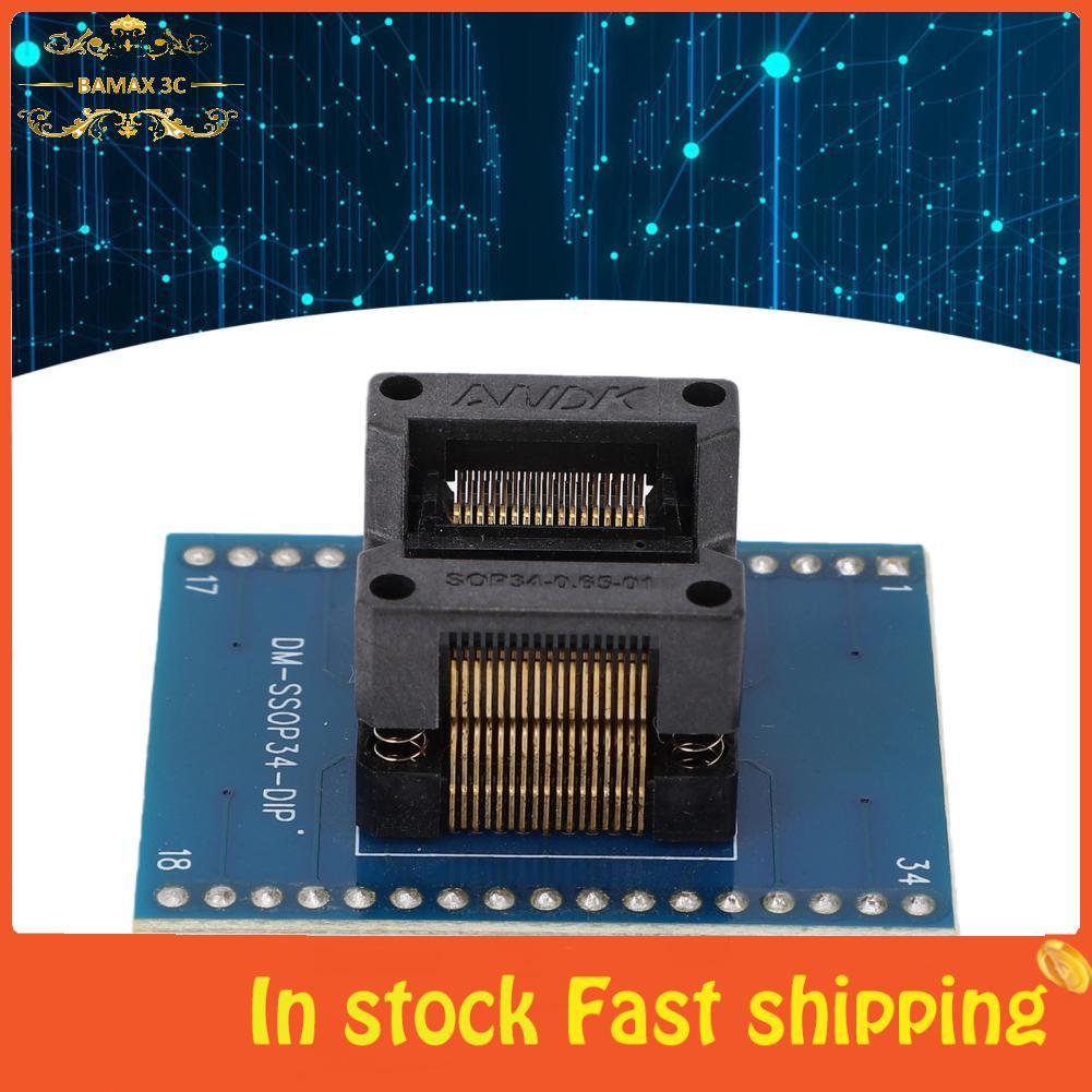 Bamaxis Bamaxis Yunseity SSOP34 to DIP34 IC Programmer Adapter Test Socket Pitch 0.65 มม. รองรับ T48