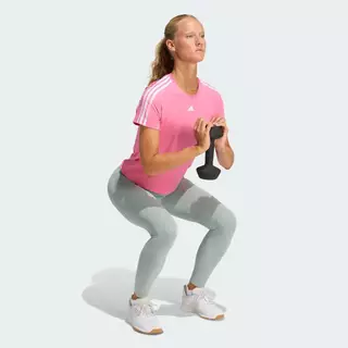 adidas Gym & Training เสื้อยืด AEROREADY Train Essentials 3-Stripes ผู้หญิง สีชมพู KC3325