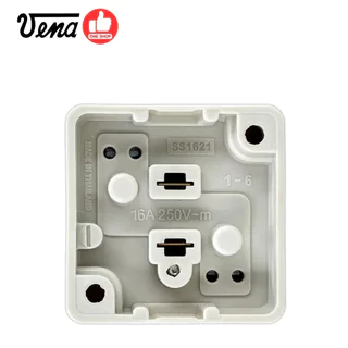 **VENA** สวิตซ์สี่เหลี่ยม สวิตซ์ทางเดียว รุ่น SS-1621 16A 250V **แบบติดลอย**