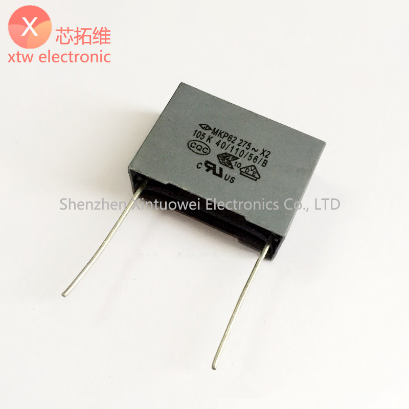 (10 ชิ้น) MKP62 Safety Standard X2 Capacitor 275V 105K 1uF P=15/22.5/27mm Suppresses Power แม่เหล็กไ