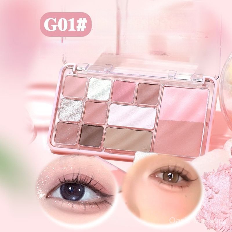อายแชโดว์ 12 สี หลากสี แมท กระพริบ เดลี่ ไม่ใช่-บิน ผง รูปที่ 7