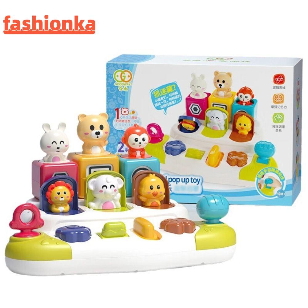 FASHIONKA เด็กสัตว์ Pop Up ของเล่น, Montessori Cause และผลกิจกรรมแบบโต้ตอบเด็ก Sensory ของเล่น, คุณภาพสูงการพัฒนาการเรียนรู้ของเล่นเพื่อการศึกษาเด็ก