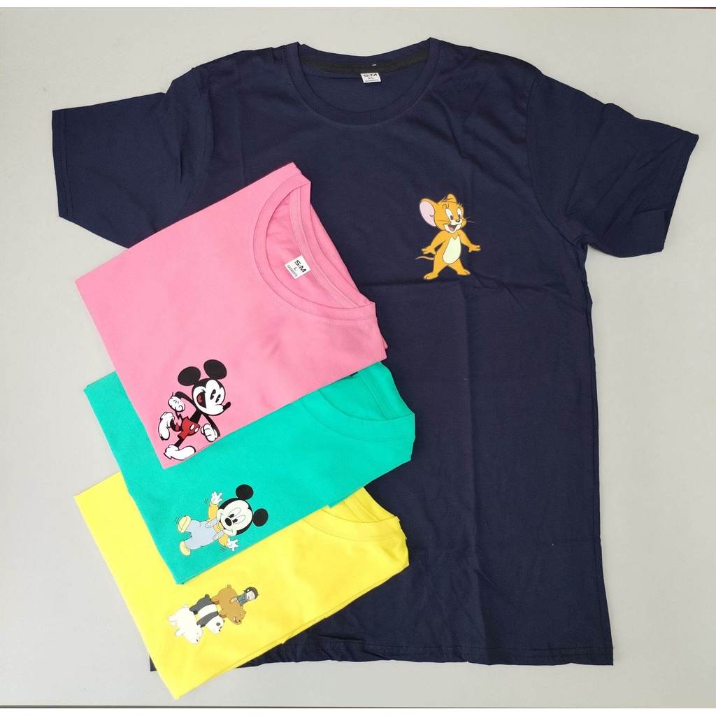 เสื้อผ้าผู้ใหญ่ S-XXL ราคาถูก ผ้าคอตตอน 100% สต็อกพร้อมในมาเลเซีย V4IH