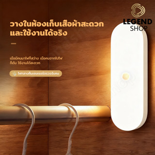 ไฟเซ็นเซอร์ โคมไฟหัวเตียง ชาร์จผ่าน USB