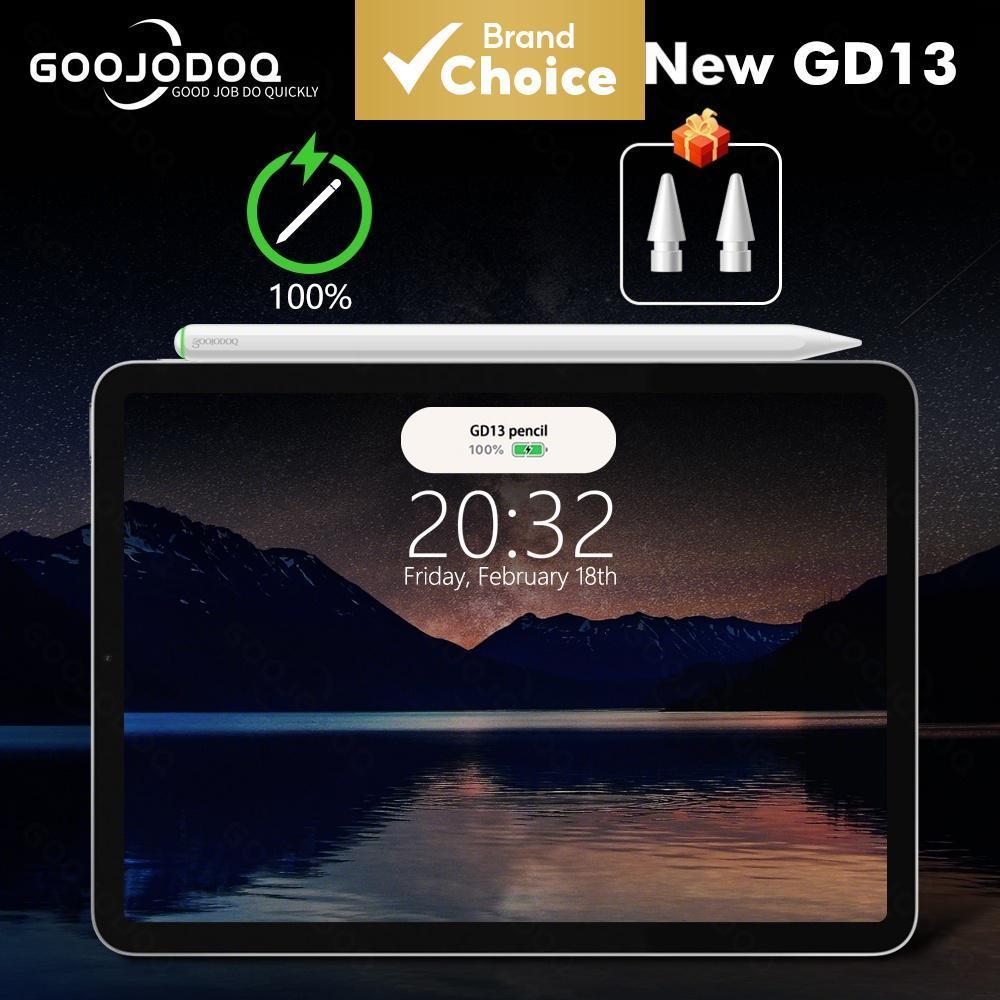 GOOJODOQ GD13 ปากกาสําหรับ -pple Pencil - ชาร์จไร้สาย, ปฏิเสธฝ่ามือ & เอียงสําหรับ Pad Air 4-5/Pro 1