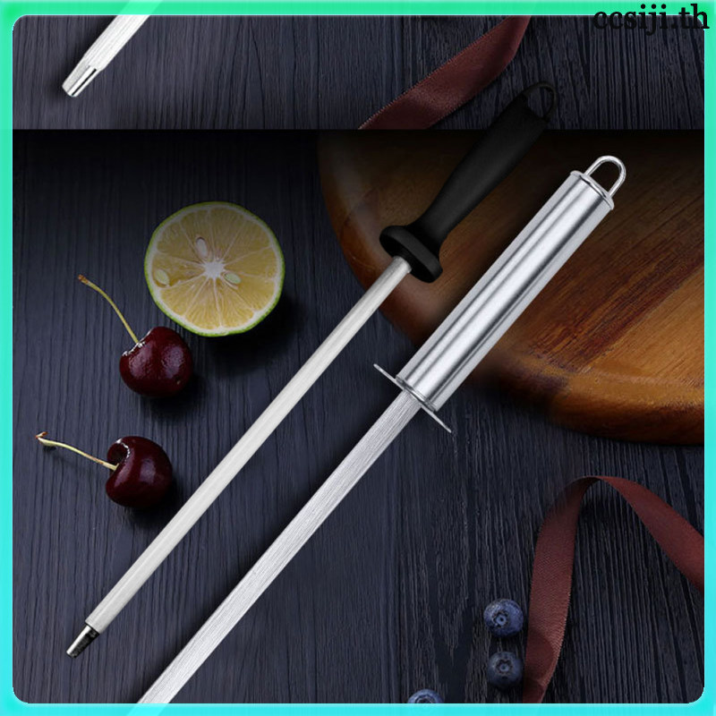 📎 Multipurpose Cutter Sharpening Rod Stainless Steel Honing Stick สำหรับใช้ในบ้าน สีดำ 2 Pcs
