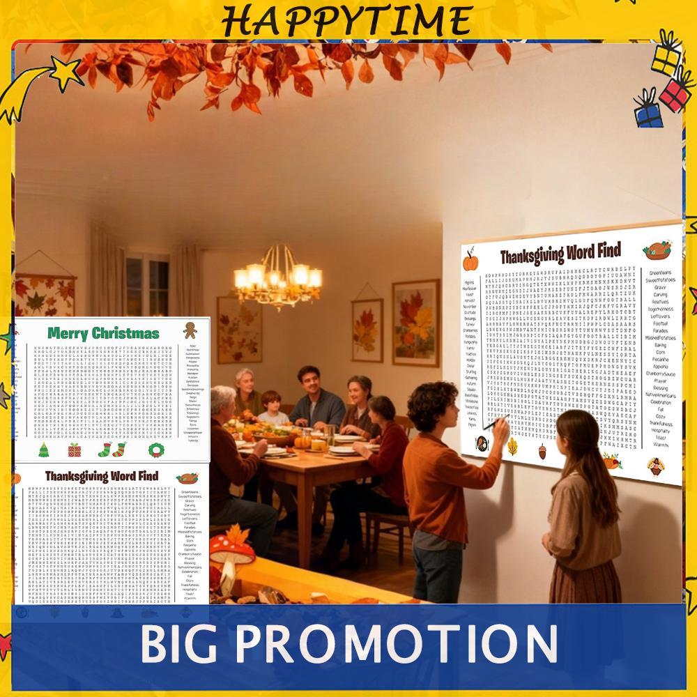 โปสเตอร์ค้นหาคําขอบคุณพระเจ้า Jumbo Fall Harvest Word Search Puzzle Poster Giant Poster-Size Word Se