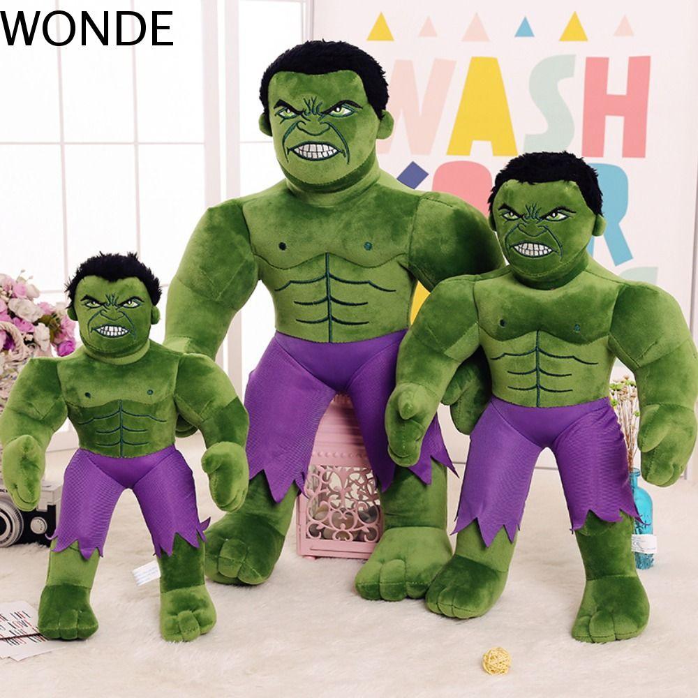 WONDE Hulk ตุ๊กตาตุ๊กตา, การ์ตูน Incredible Hulk The Avengers Plushie, ของขวัญเด็กน่ารักจําลอง Creat
