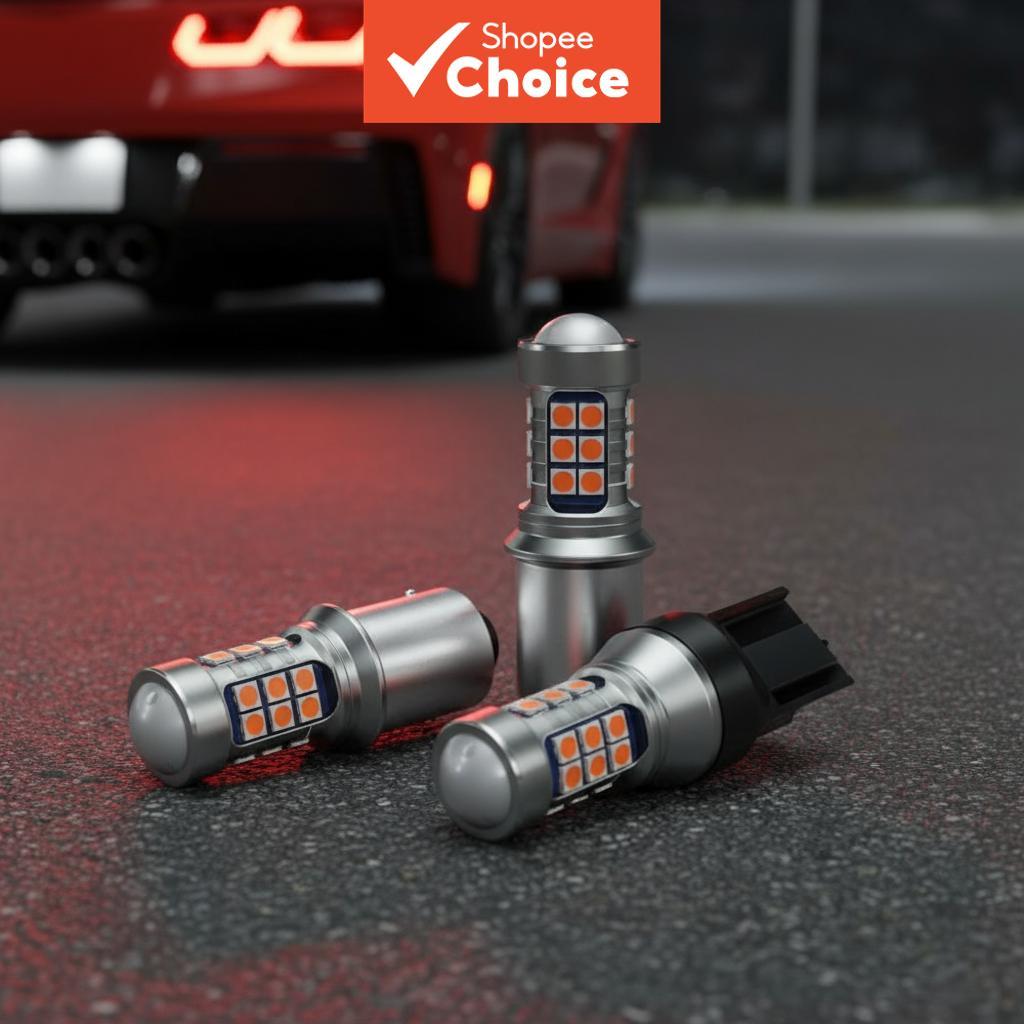 ไฟเบรก LED 27 ดวง สําหรับ Honda/Toyota/Nissan - กระพริบและไม่กระพริบ, T20/7443 1157/P21-5W