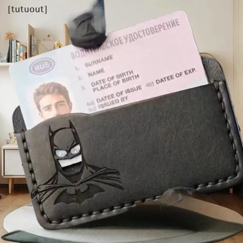 [tuout] Slim Leather Bat Wallet Credit ID Card Holder Purse Money Case Cover With Super Hero Mask Fo
