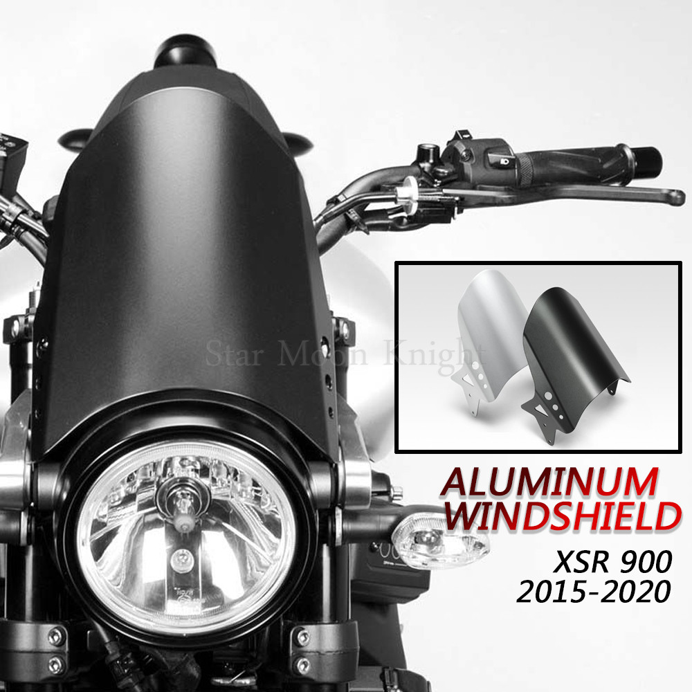 สําหรับ YAMAHA XSR 900 XSR900 2015 - 2020 2019 2018 รถจักรยานยนต์กระจกกระจกอลูมิเนียม Wind Shield De