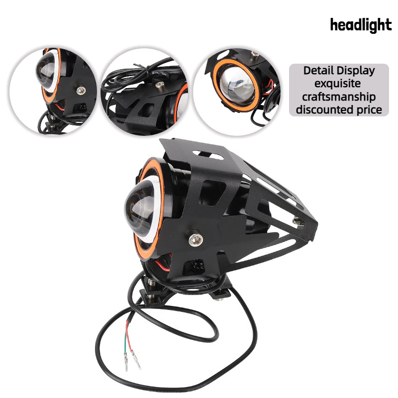 LED Angel Eye Motorcycle Headlights Assisted Driving Light Mini LED Flashlight Motorcycle Headlights