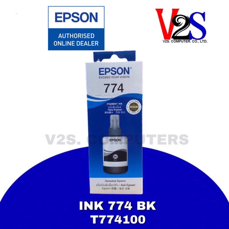 Epson 774 สีดำกันน้ำ ของแท้ / ของเทียบ