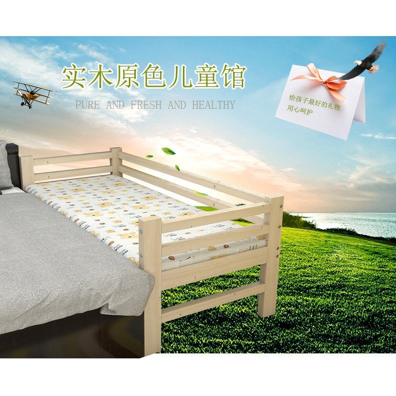 เตียงสนขายส่ง BK9K Tatami เย็บเตียงเด็กยาวพิเศษเตียงคู่กว้างขึ้นไม้เนื้อแข็งผู้ใหญ่เตียงเดี่ยว J13Q