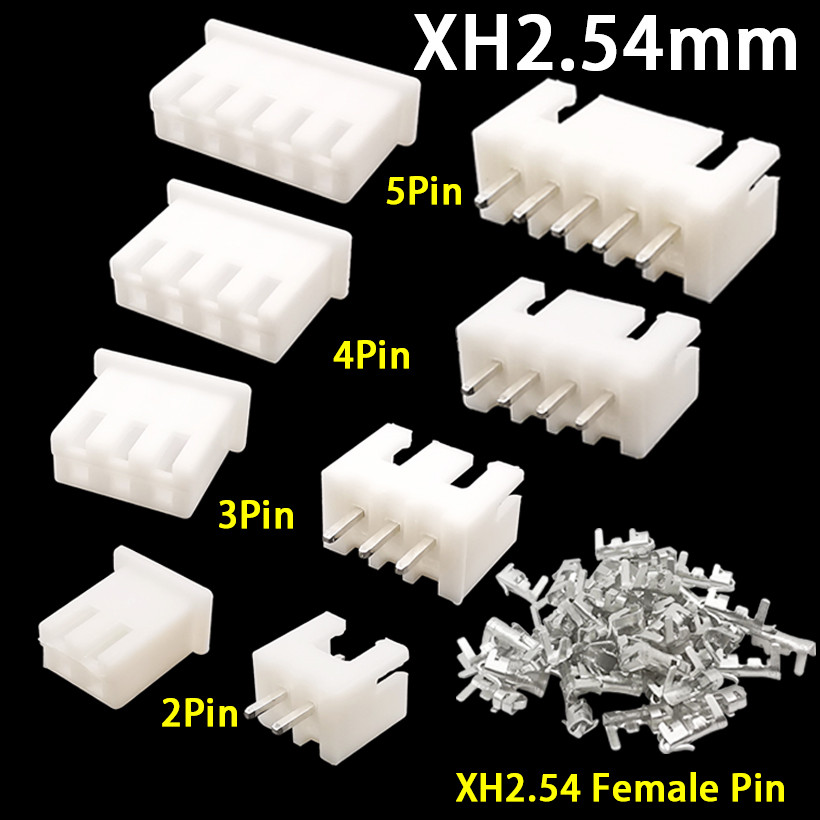 100 ชิ้น/ล็อต XH2.54 Connector JST 2/3/4/5Pin หญิงเปลือกพลาสติกปลั๊ก XH ชาย/หญิง Pin Header Dupont ส