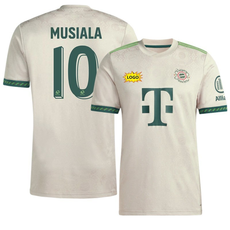 202525/26 Bayern Munich Black Munich Munich Beer Festival เสื้อฟุตบอลผู้ชายรุ่นแฟนคุณภาพสูง S-4XL 1: