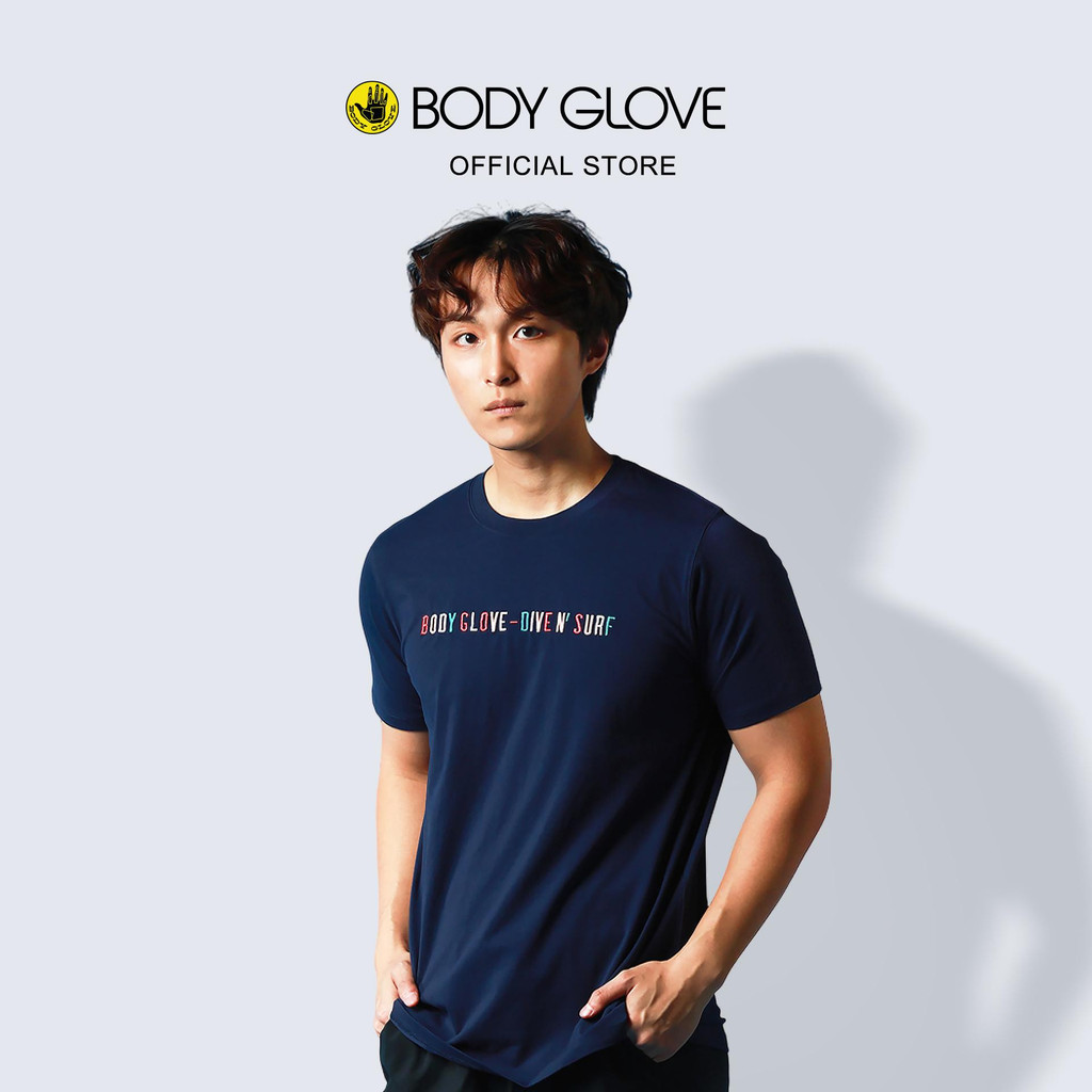 Body Glove เสื้อยืดพื้นฐานคอกลม Unisex