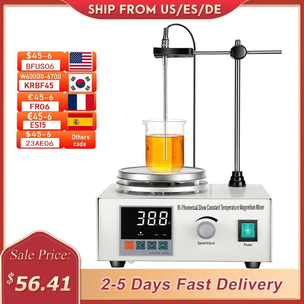 85-2 Magnetic Stirrer Mixer Hot Plate 1000 ml Digital Magnetic Stirrer Mixer 200 W Digital Display M
