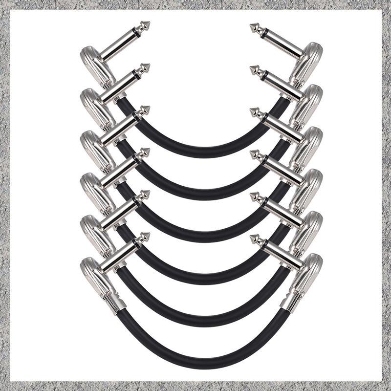 6-Pack Acoustic Instrument Guitar Cables Duckhead Effect Cables 12Inch