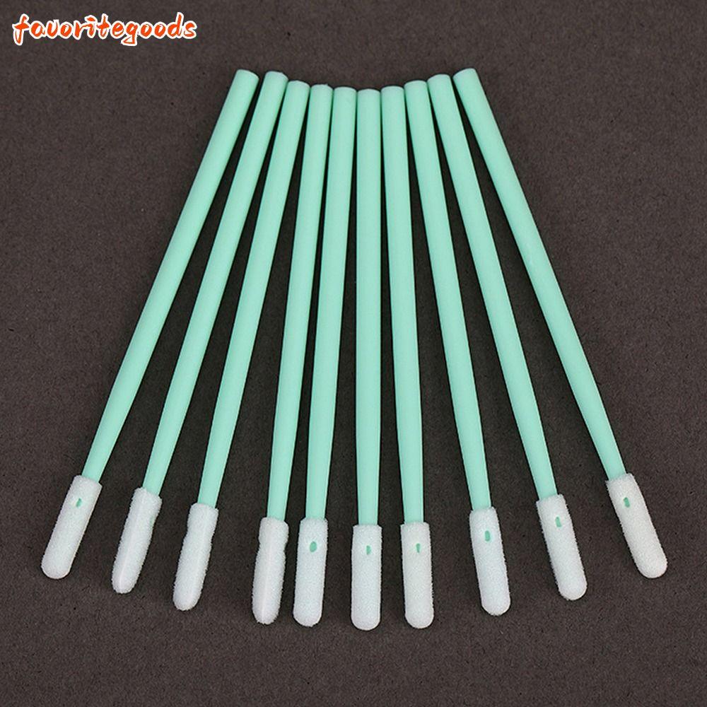 FAVORITEGOODS 200 ชิ้นโฟม Swabs, 7 ซม.2.75 ชุดทําความสะอาด, ใช้ยืดหยุ่นสีเขียวเช็ด Swab Inkjet Print