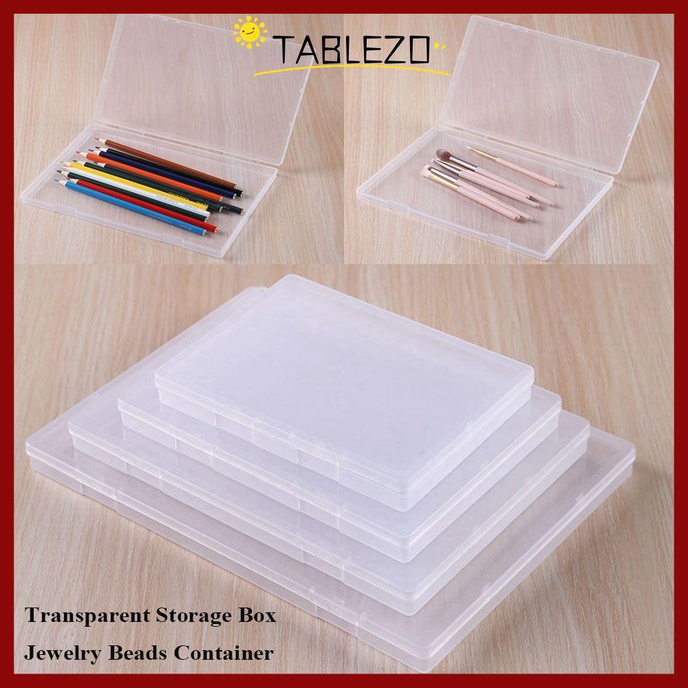 in stockTABLEZO เครื่องประดับลูกปัดคอนเทนเนอร์เครื่องมือตกปลาพลาสติกอุปกรณ์เสริมกล่องบรรจุสี่เหลี่ยม