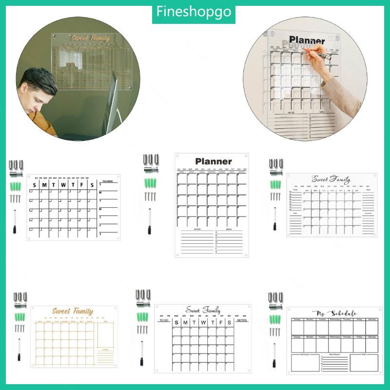 Acrylic Whiteboard Calendar Monthly Weekly Planner  Board for Wall