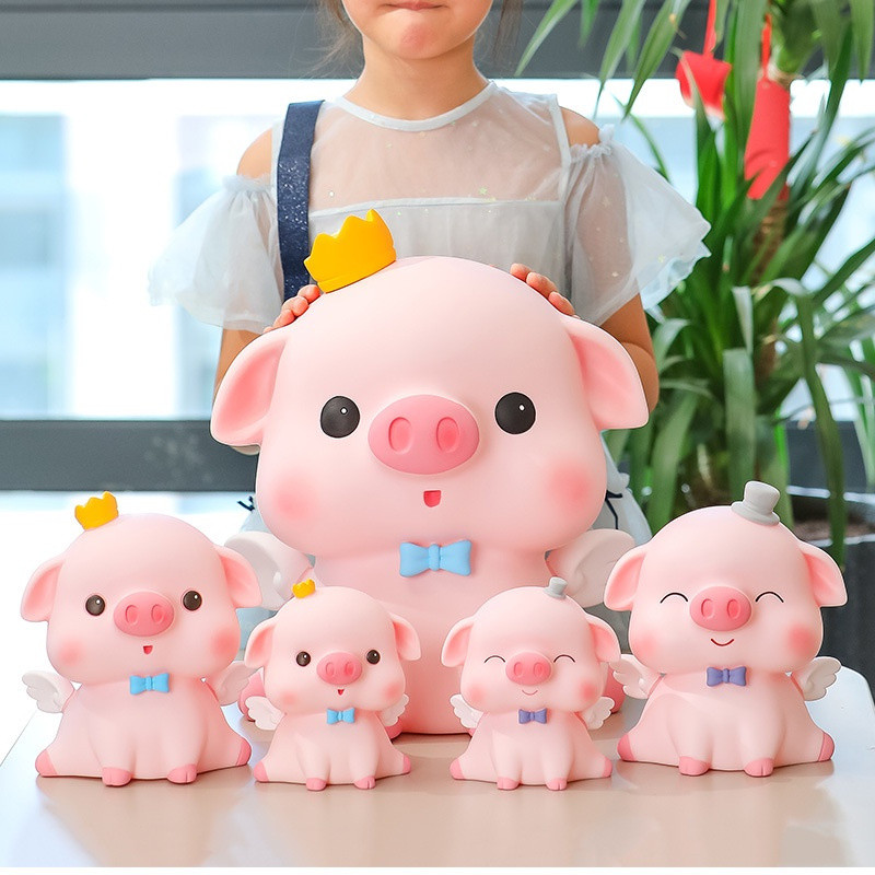จัดส่ง 24 ชั่วโมงกระปุกออมสินไวนิลรูปหมูน่ารักสําหรับตกแต่งบ้านสร้างสรรค์ห้องนอนเด็ก 7DZM