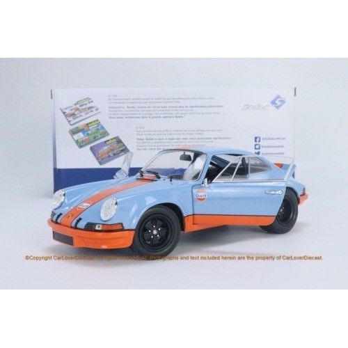 Solido/Solido 1: 18 โลหะผสมประตูคู่ PORSCHE 911 RSR-GULF-1973 S1801115 Porsche Racing Model Alloy Fr