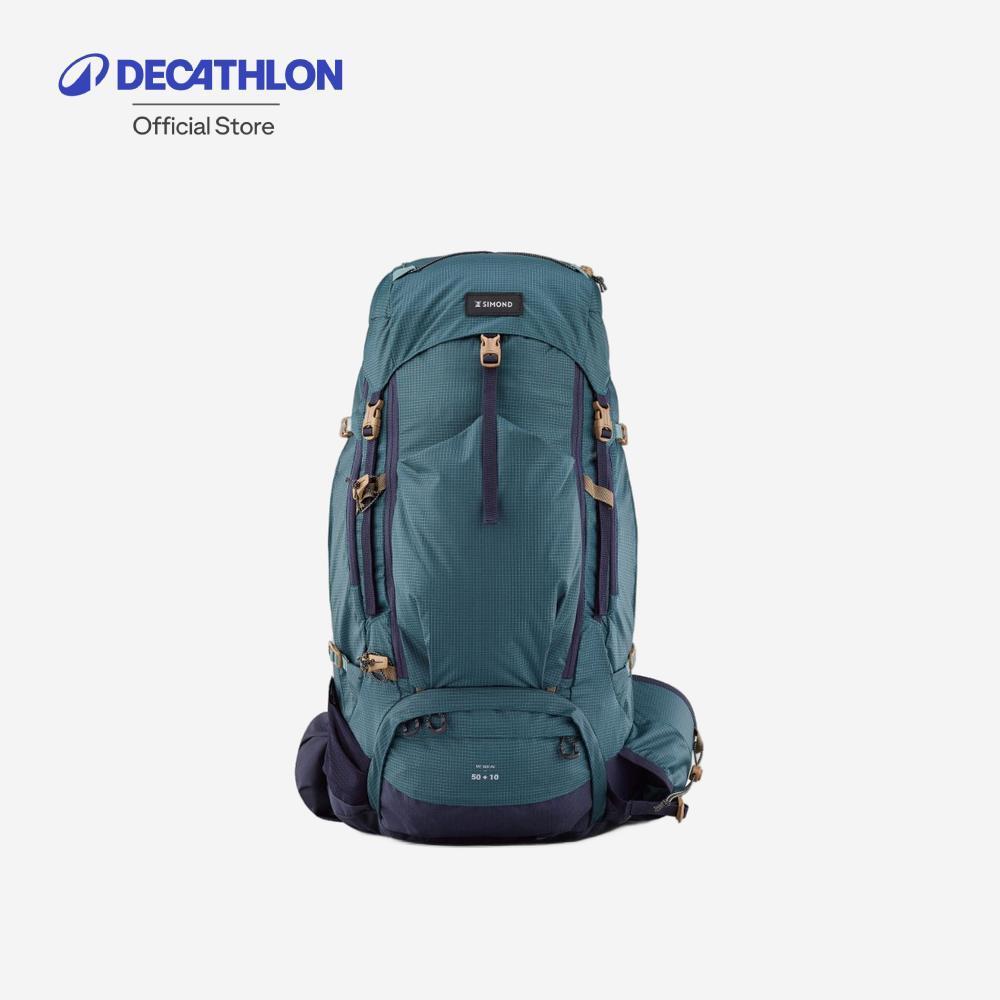 Decathlon Men'S Trekking Backpack 50+10 L เป้สะพายหลังผู้ชายสำหรับเทรคกิ้ง ขนาด 50+10 ลิตรรุ่น Mt500