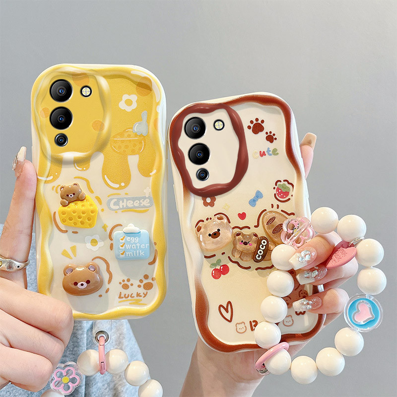 เคส For Infinix Note 12 G96 / X670 TPU เคสโทรศัพท์ตุ๊กตา 3D แบบครีมมีหลายรูปแบบ BBNYGZ.