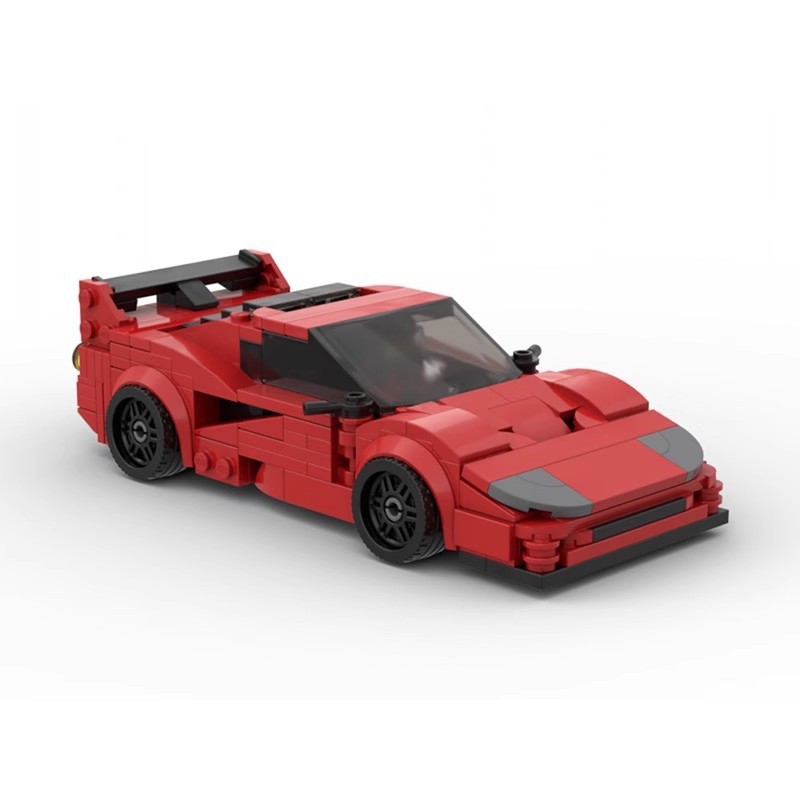 MOC Building Blocks ใช้งานร่วมกับ Lego 50832 Ferrari F40 LM 8 Grid Car Assembly speed รถชายรุ่น25121
