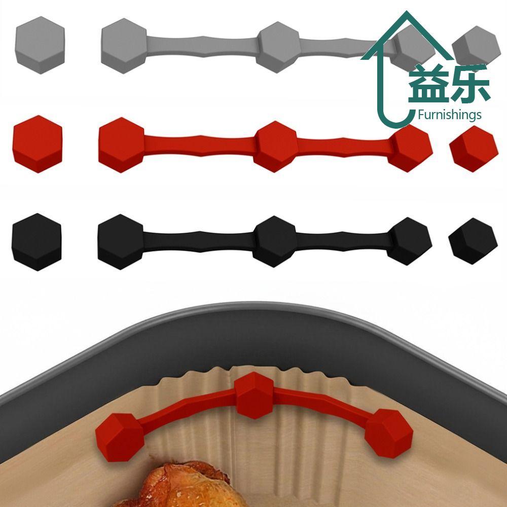ANTINON Air Fryer Magnet Clip, Reusable Safely Lock Air Fryer Magnet หัวเข็มขัดซิลิโคน, Universal ที่ถอดออกได้ทนความร้อนป้องกันการเผาไหม้ Air Fryer Magnets Air Accessories