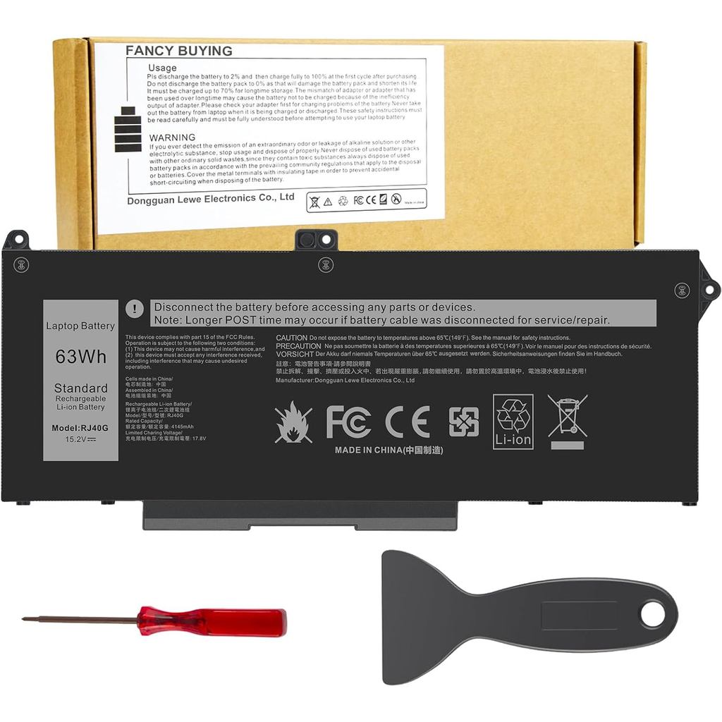 ซื้อแฟนซี RJ40G 005R42 0WK3F1 0M3KCN M033W 01K2CF แล็ปท็อปแบตเตอรี่สําหรับ Dell Latitude 15 5520 Lat