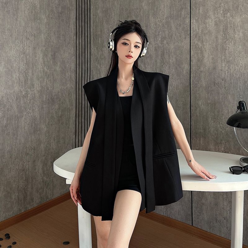 Simple Design Design Design Design Design Style Fashion Vest Collarless Suit Jacket3e5x9st7j3my20251