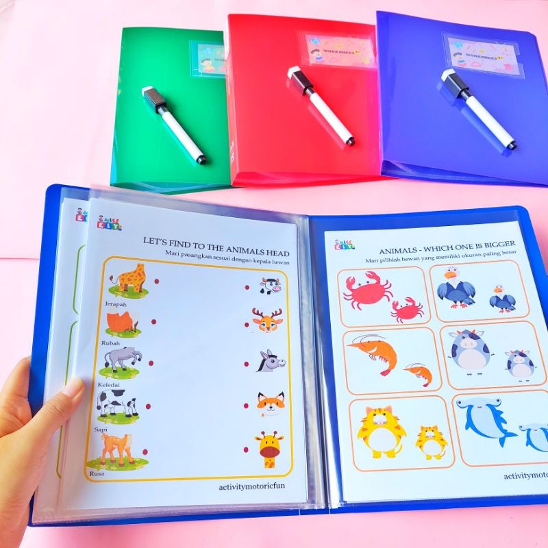 CHILDRENS WORKSHEET ACTIVITY BOOK สําหรับ PAUD/KINDERGARTEN CHILDREN