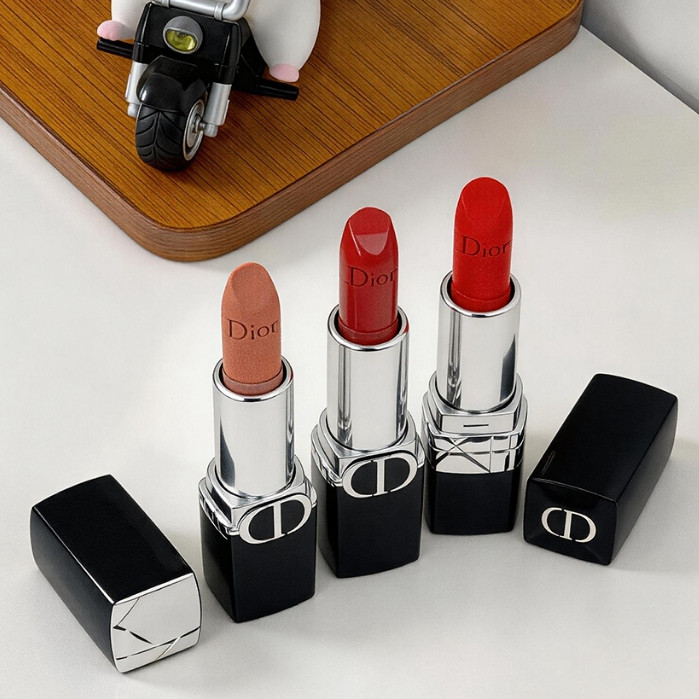 สินค้าแท้ดั้งเดิม💯 Dior Rouge Lipstick Velvet 3.5g สัมผัสเบาสบาย สีสดชัด เข้มข้น ให้ลุคสวยหรู #100 #217 #772
