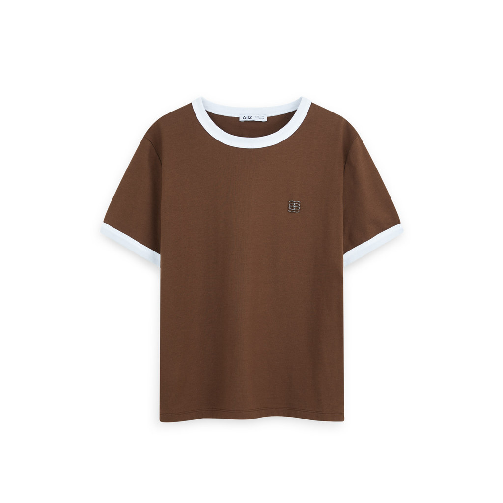 AIIZ (เอ ทู แซด) - AIIZ เสื้อยืดผู้หญิงแขนสั้น AIIZ Women’s Ringer T-Shirt