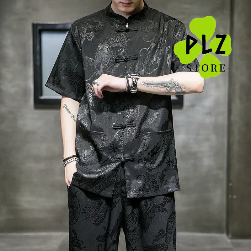 Man Tang Suit เสื้อผู้ชายแบบดั้งเดิม cheongsam ชุดชาย
