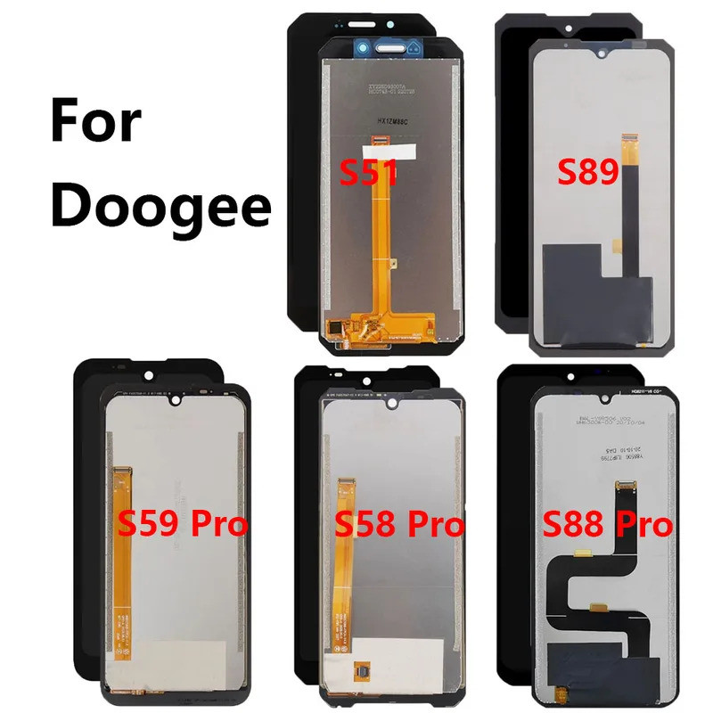 ใหม่หน้าจอ LCD Digitizer สําหรับ Doogee S51 S61 S61 Pro S89 S59 Pro S58 Pro S88 Pro เปลี่ยน
