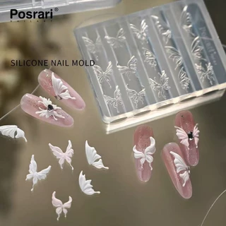 ความโปร่งใสสูงสามมิตินูนเล็บแม่พิมพ์ ฟาแลนนอปซิส เครื่องประดับสร้อยคออุปกรณ์เล็บโฮมเมดแม่พิมพ์ซิลิโคนทนอุณหภูมิสูง