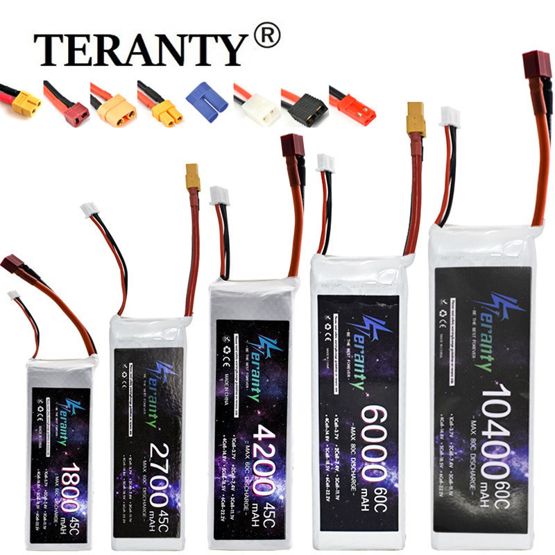 7.4V แบตเตอรี่ลิเธียม 1500MAH-10400MAH 45C/60C Drone อุปกรณ์เสริมรุ่นเครื่องบิน 2S แบตเตอรี่ลิเธียม